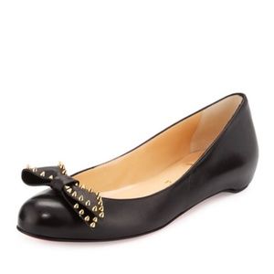 Louboutin Ballerina Spike Bow Flats